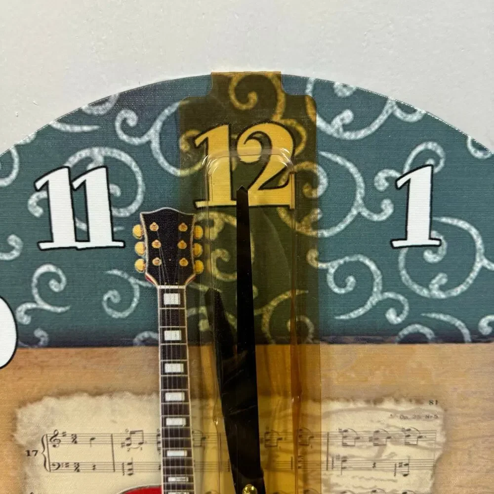 Guitar Music-Themed Wall Clock | Music Room Decor | New